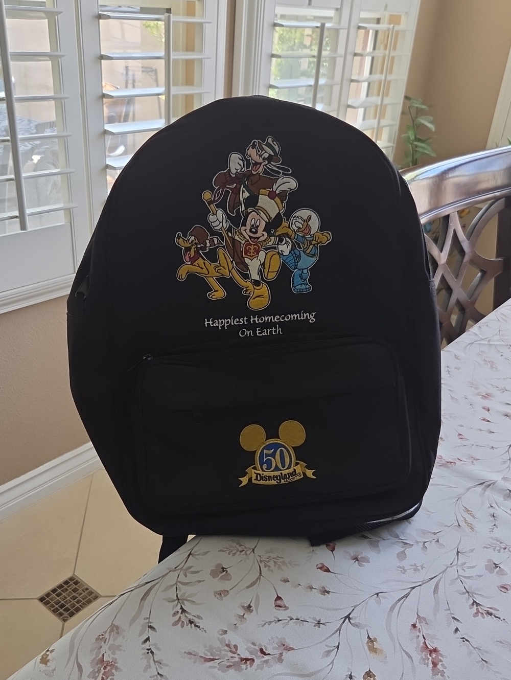 Disney Black 50th Anniversary Mickey & Friends Backpack